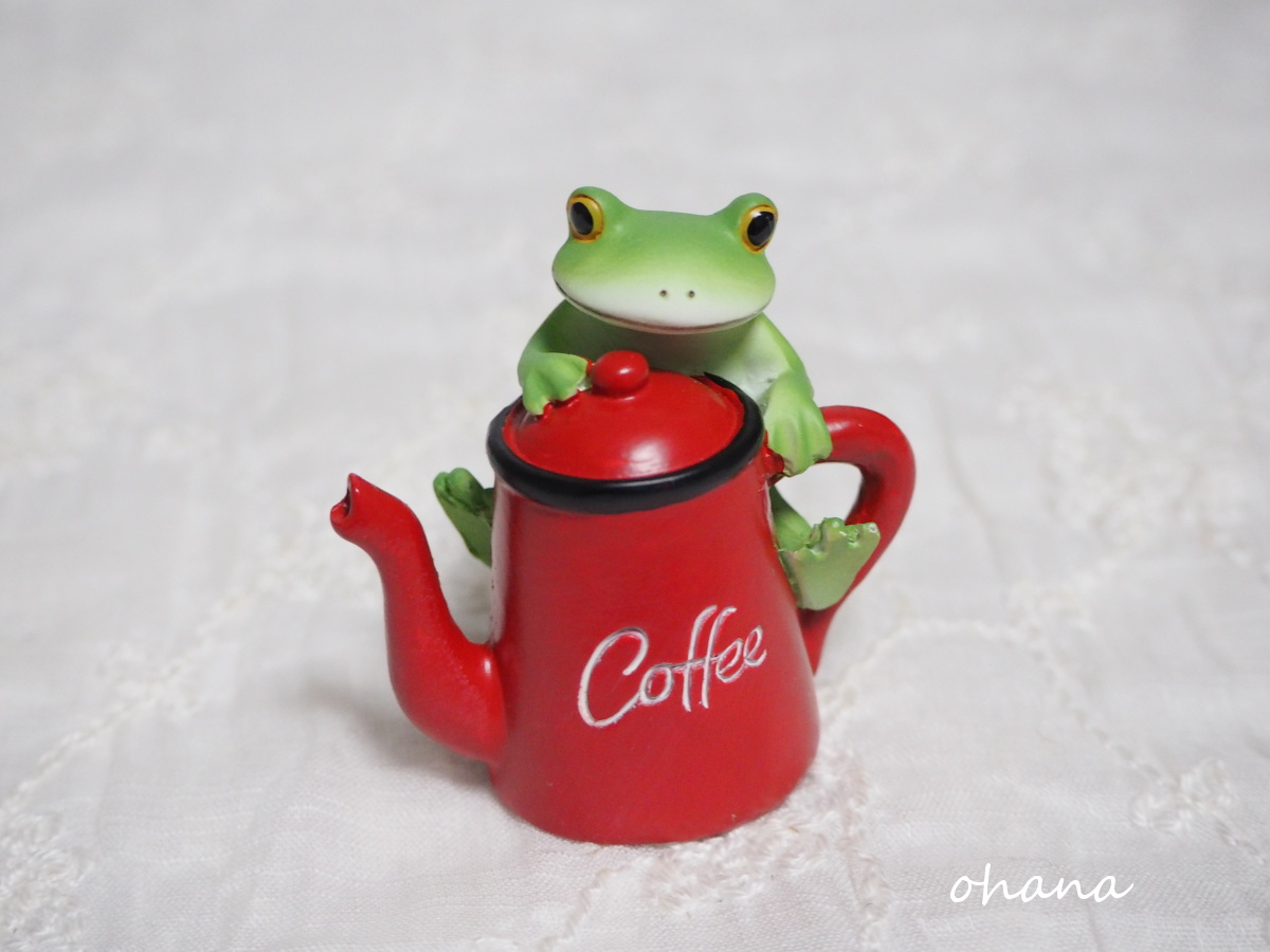 コーヒーポットカエル
