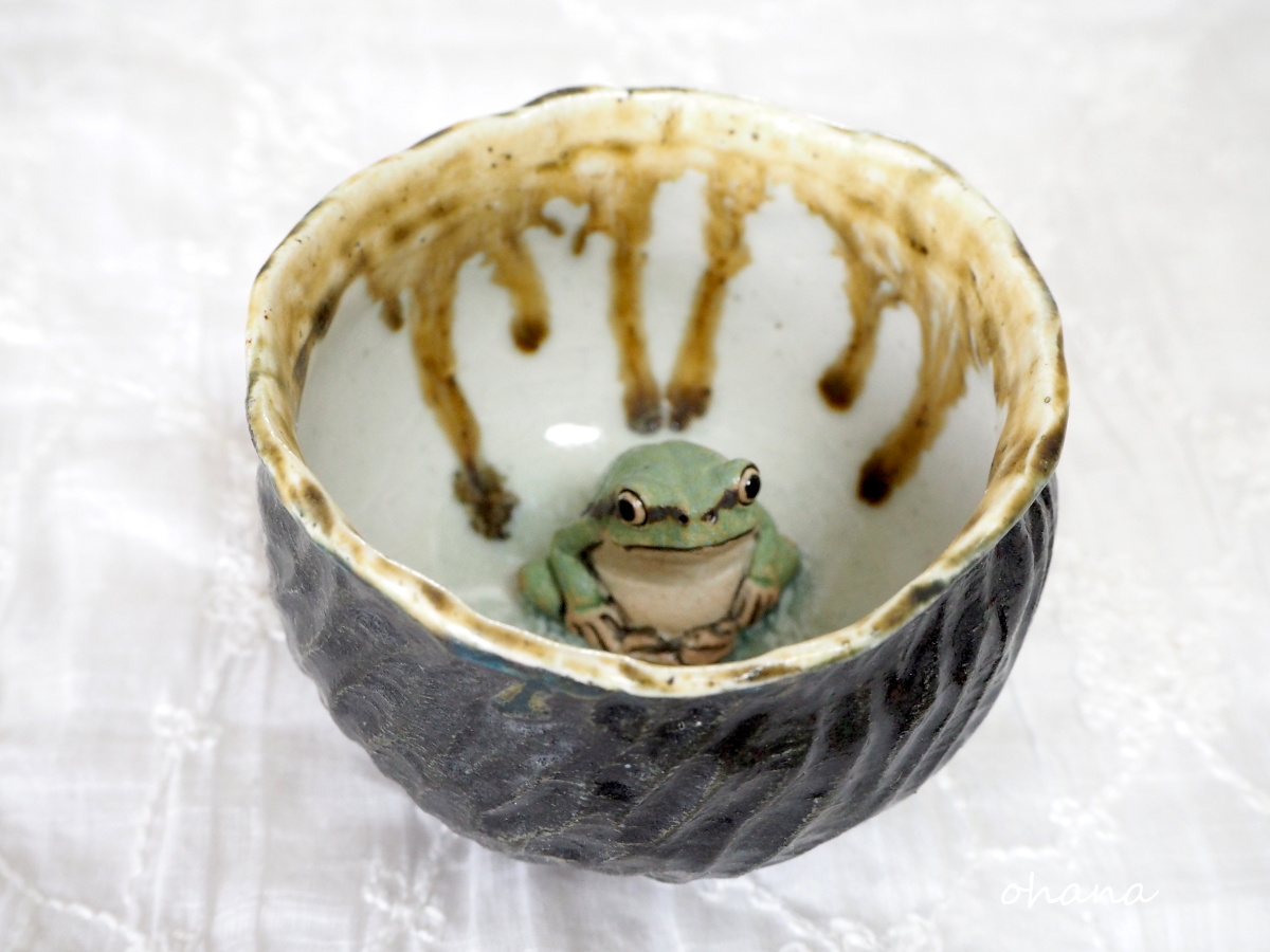 アマガエル湯のみ